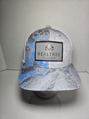 Realtree Fishing Blue & Gray Camo Trucker Hat